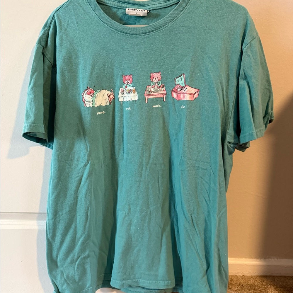 Teddy Fresh Tee with Cute Illustrations